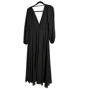 Hebeos Full Length Gown Black Size Small-by measurements Goth Wednesday